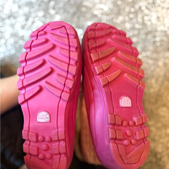 Sorel Powder Storm Pink Quilted Lined Pull On Winter Snow Boots Youth Girls SZ 4 - Picture 7 of 7
